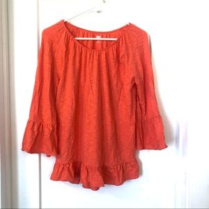 Women’s coral bell sleeve blouse